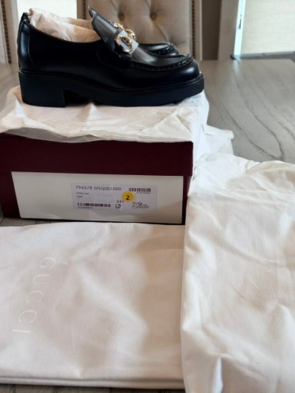 NIB Gucci Horsebit Leather Loafers, Black Size 34.5 (4.5) - Picture 13 of 13